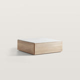 Living Room Square Coffee Table with White Marble Panel