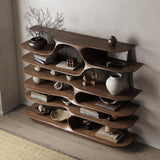 Creative Wooden Storage Display Rack Freestanding Book Shelf