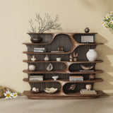 Creative Wooden Storage Display Rack Freestanding Book Shelf