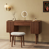Mid-Century Wooden Makeup Vanity Set Dressing Table