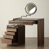 Makeup Vanity with Drawers and Rotatable Mirror