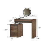 Makeup Vanity with Drawers and Rotatable Mirror