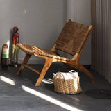 Natural Rattan Single Sofa Chair Balcony Leisure Chair