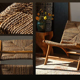 Natural Rattan Single Sofa Chair Balcony Leisure Chair