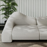 Living Room Lamb Wool Shaped Curved Sofa Bed