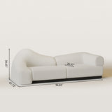 Living Room Lamb Wool Shaped Curved Sofa Bed