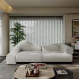 Living Room Lamb Wool Shaped Curved Sofa Bed