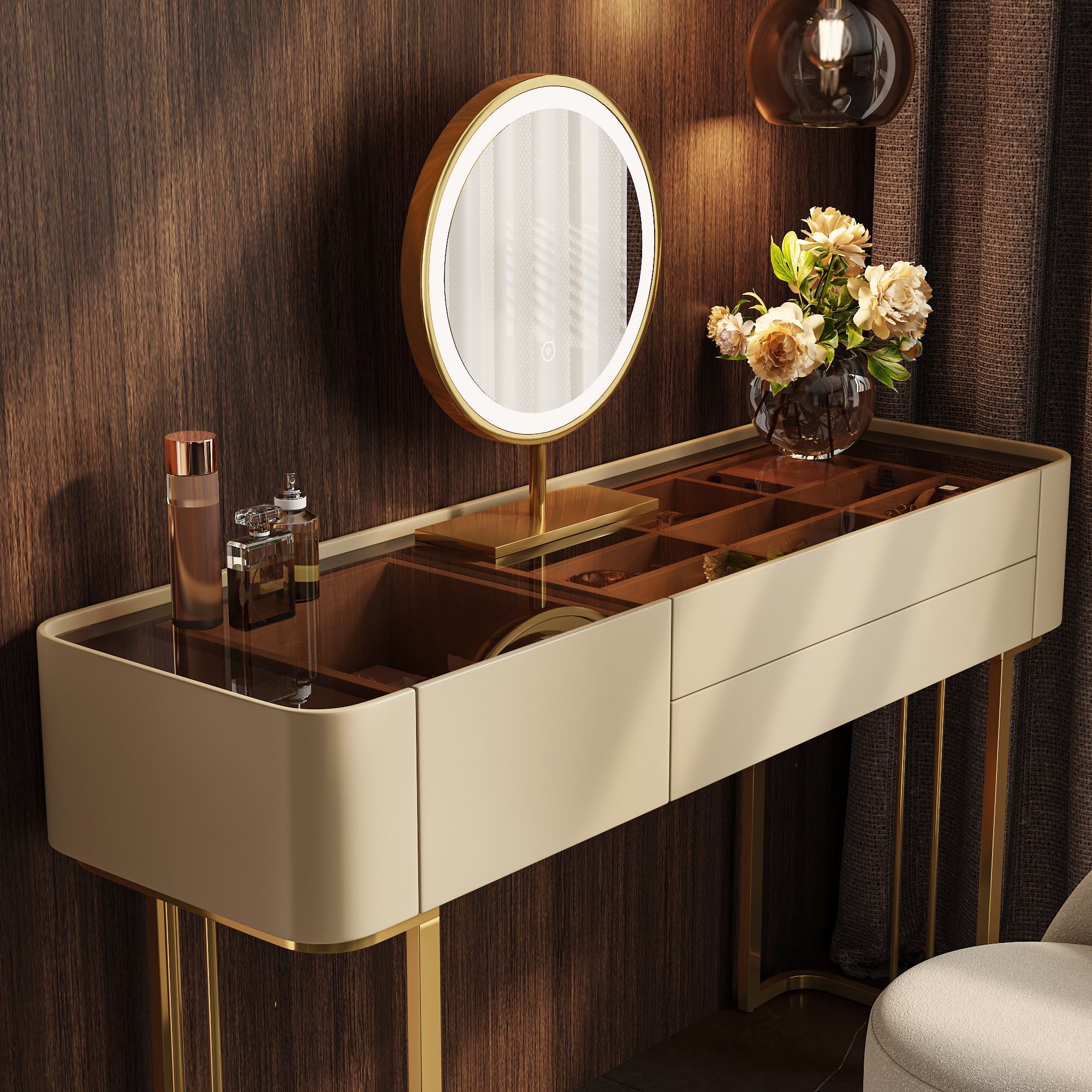 Beige vanity