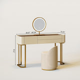 Light Luxury Makeup Vanity Desk Lighted Dressing Table Set