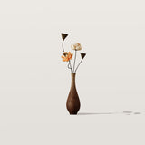 Resin Vase with Artificial Flowers Decoration for Living Room Entry