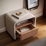 One Drawer Nightstand Bed Side Table with Storage Shelf