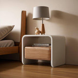 One Drawer Nightstand Bed Side Table with Storage Shelf