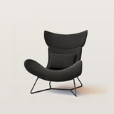 Accent Chair With High Backrest and Metal Legs