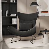 Accent Chair With High Backrest and Metal Legs