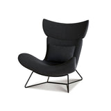 Accent Chair With High Backrest and Metal Legs