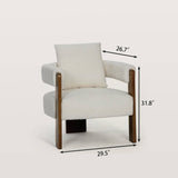 Modern Lounge Chair Cushion Set Lamb Wool Accent Chair