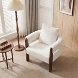 Modern Lounge Chair Cushion Set Lamb Wool Accent Chair