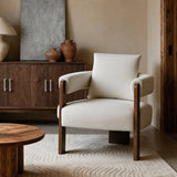 Modern Lounge Chair Cushion Set Lamb Wool Accent Chair