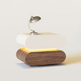 Modern Nightstand 2 Drawer Bedside Table with Light