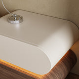 Modern Nightstand 2 Drawer Bedside Table with Light