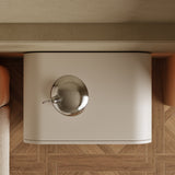 Modern Nightstand 2 Drawer Bedside Table with Light