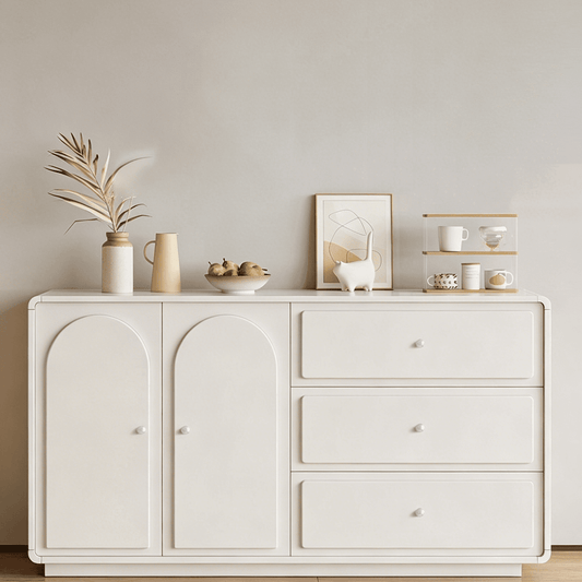 Sideboard Storage Cabinet with 2 Arched Doors and 3 Drawers