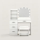 4 Drawers Makeup Vanity with Mirror and Cabinet