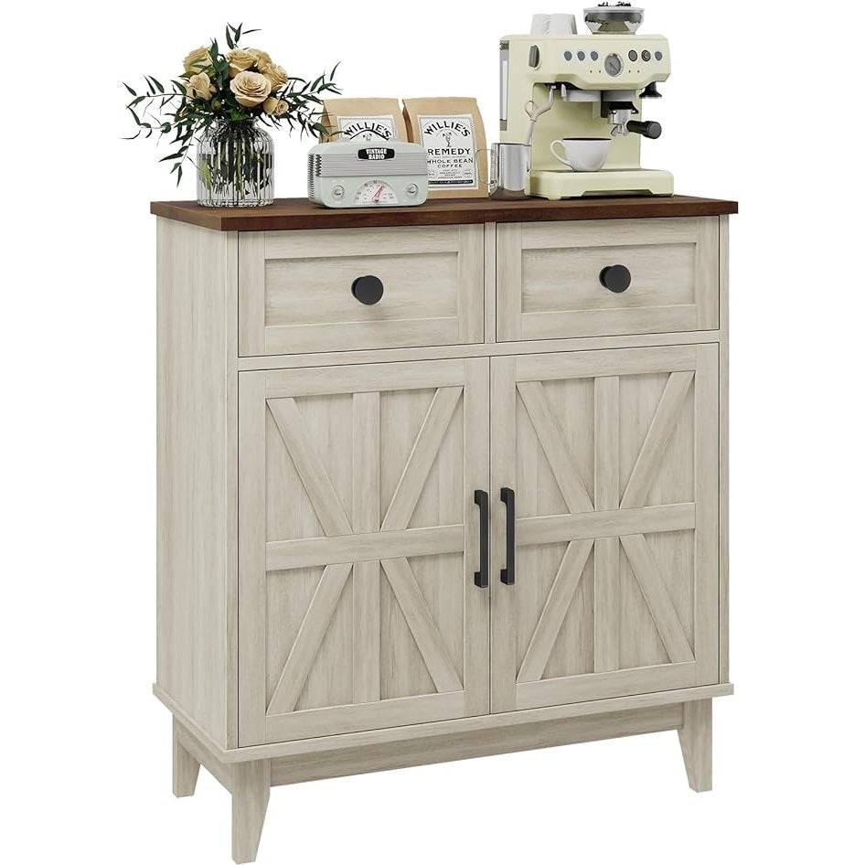 Rustic Walnut White
