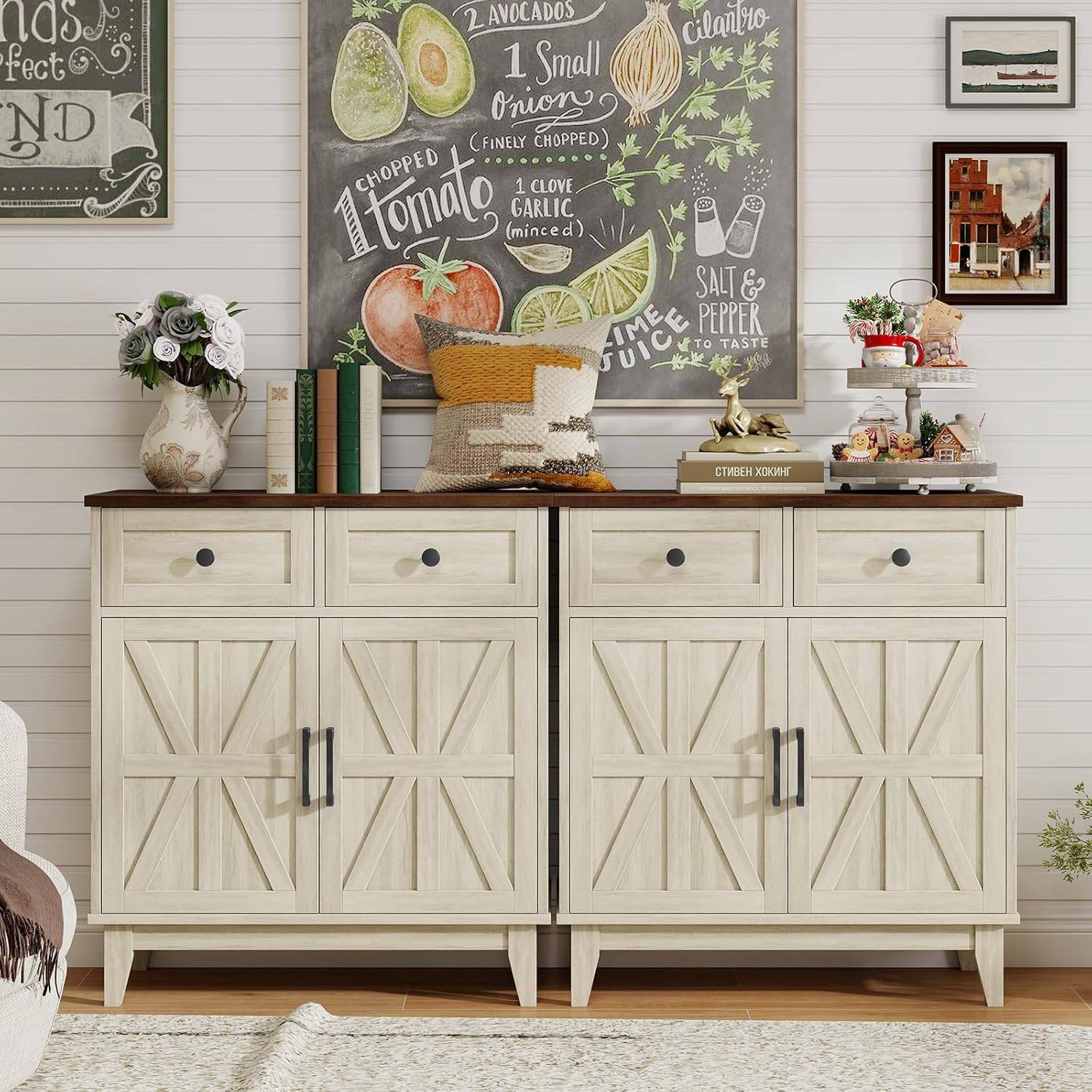 Rustic Walnut White