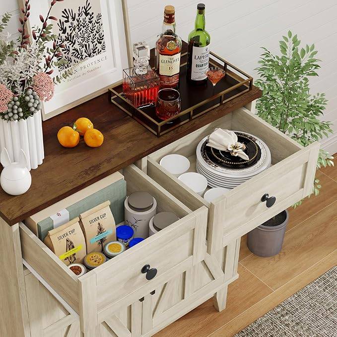 Rustic Walnut White