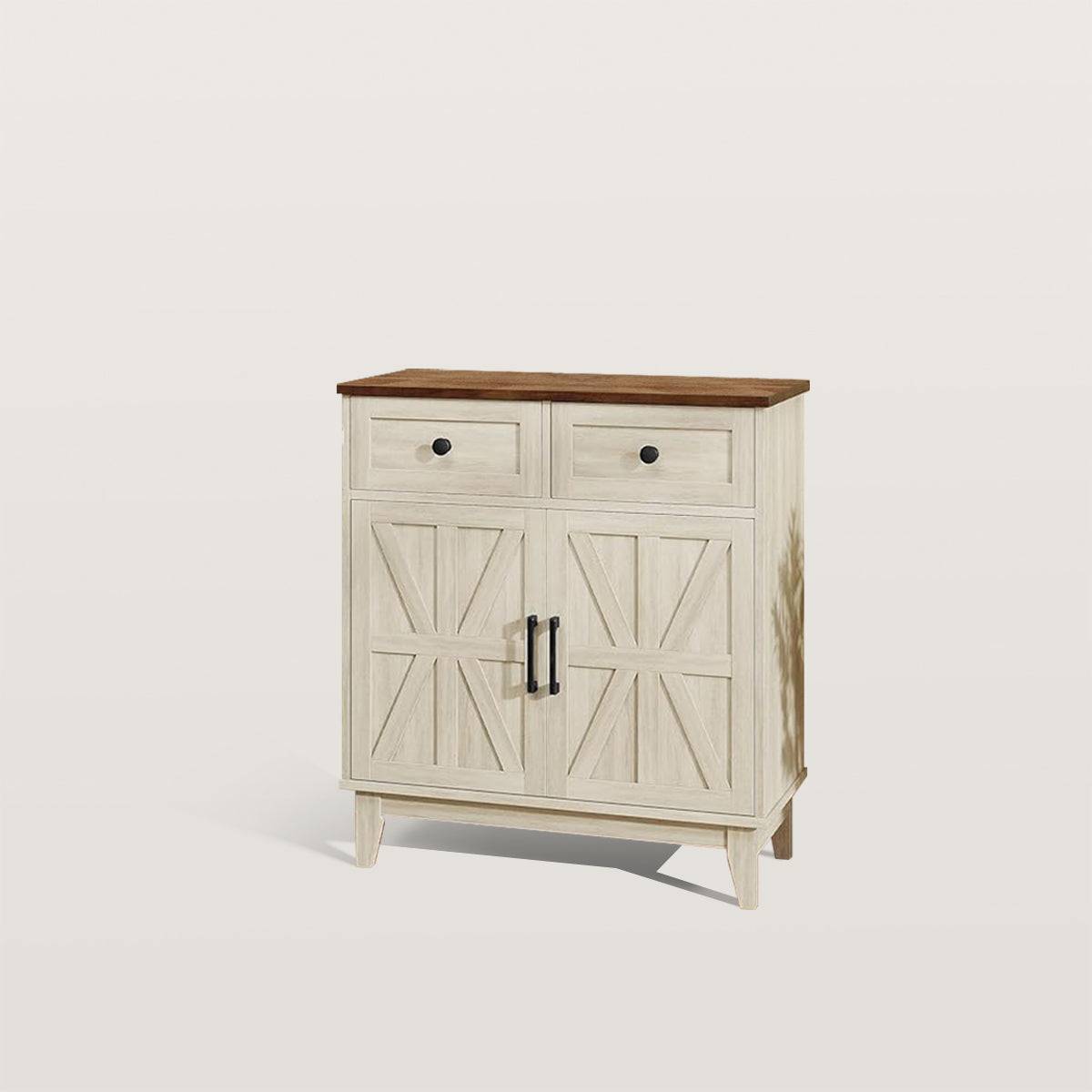 Rustic Walnut White