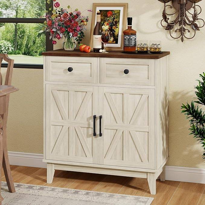 Rustic Walnut White