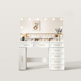 Makeup Vanity with 8 Drawers and Charging Station
