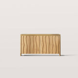 Fluted Sideboard Buffet Storage Cabinet with 4 Doors