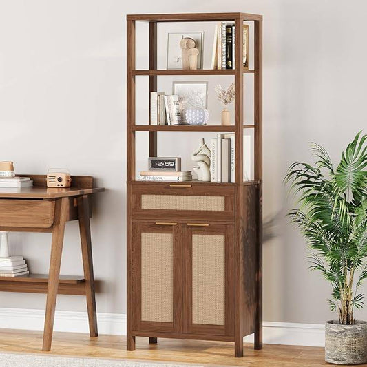Farmhouse 71 In Bookshelf with Shelves and Drawer