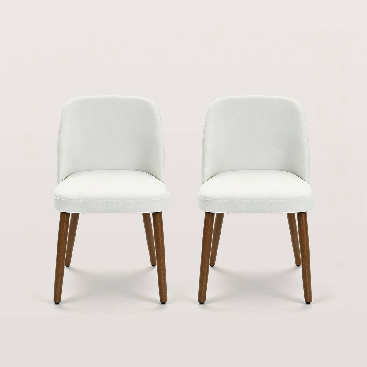 Modern Fabric Upholstered Dining Chair with Curved Backrest