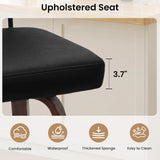 Swivel Chair Bar Stool with Faux Leather Backrest and Cushion