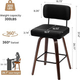 Metal Frame Swivel Chair with Faux Leather Backrest and Cushion