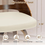 Modern Swivel Bar Chair with Bentwood Legs and Footrest