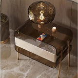 Light Luxury Nightstand Italian INS Storage Bedside Table