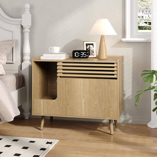 Mid-Century Modern Hidden Litter Box Enclosure