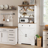 Tall Large Wood Storage Cabinet  Kitchen Pantry Cabinet