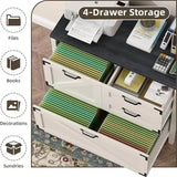 Large Farmhouse File Cabinets with 4 Drawers