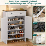 Farmhouse Shoe Cabinet Storage Organizer Cabinet