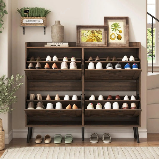 Farmhouse Freestanding Shoe Storage Cabinet