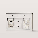 White Large Sideboard Buffet Cabinet with Storage