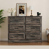 Modern Farmhouse 6-Drawer Dresser with Charging Station