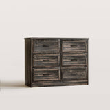 Modern Farmhouse 6-Drawer Dresser with Charging Station