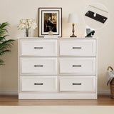 Modern Farmhouse 6-Drawer Dresser with Charging Station