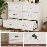 Modern Farmhouse 6-Drawer Dresser with Charging Station